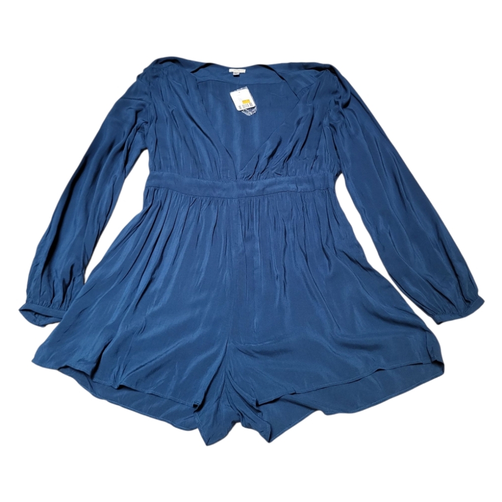 NWT Flirty Ecote Blue Relaxed Fit Romper - Size L